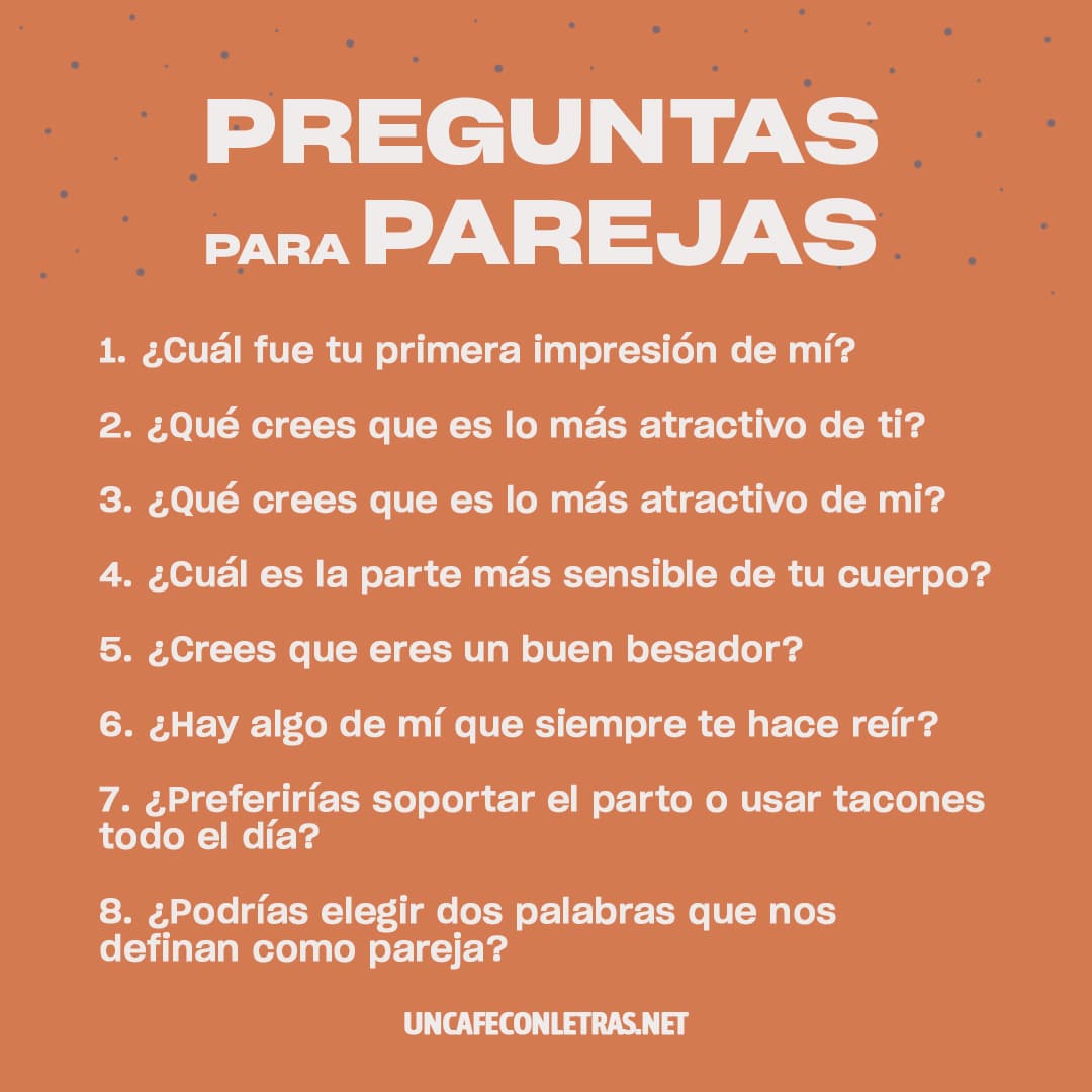 Preguntas divertidas para parejas