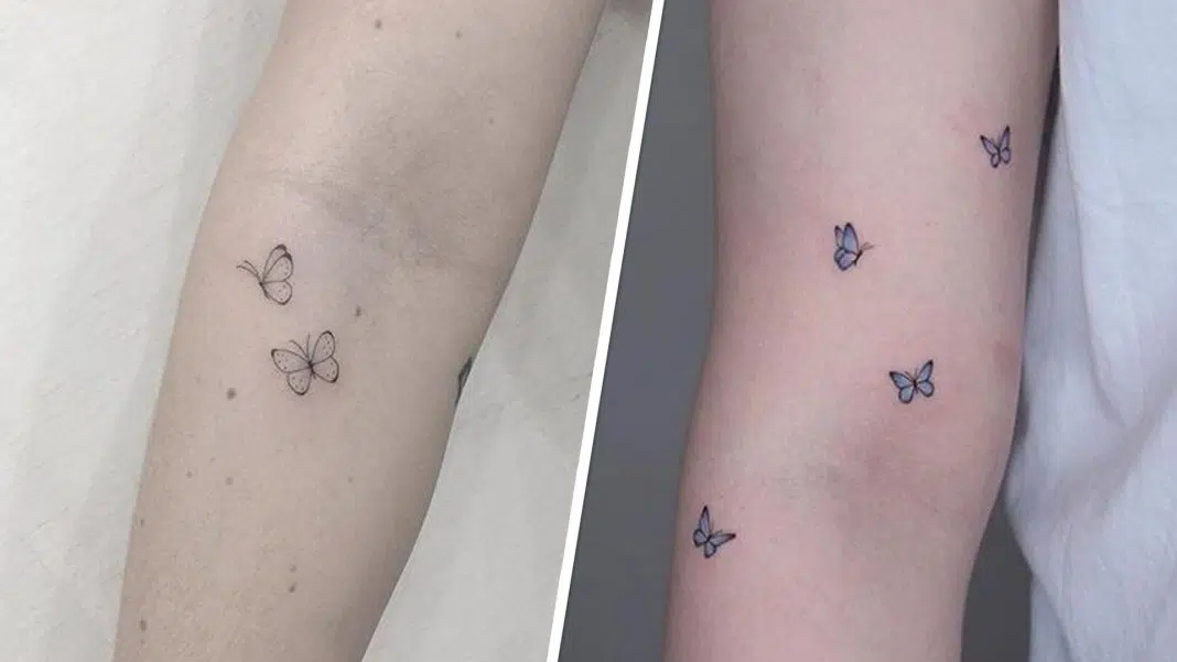 Tatuajes de mariposas pequeños y minimalistas