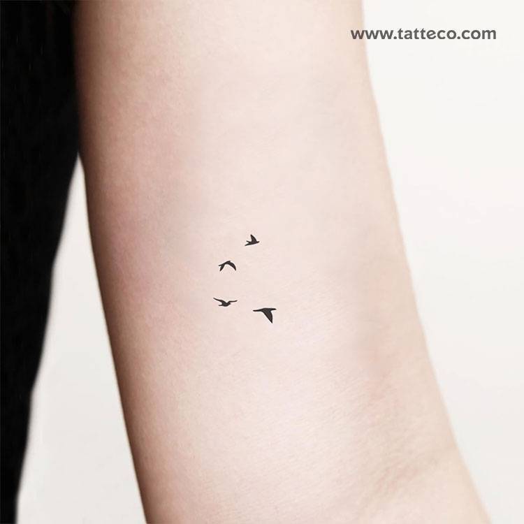 ideas de tatuajes minimalistas: aves