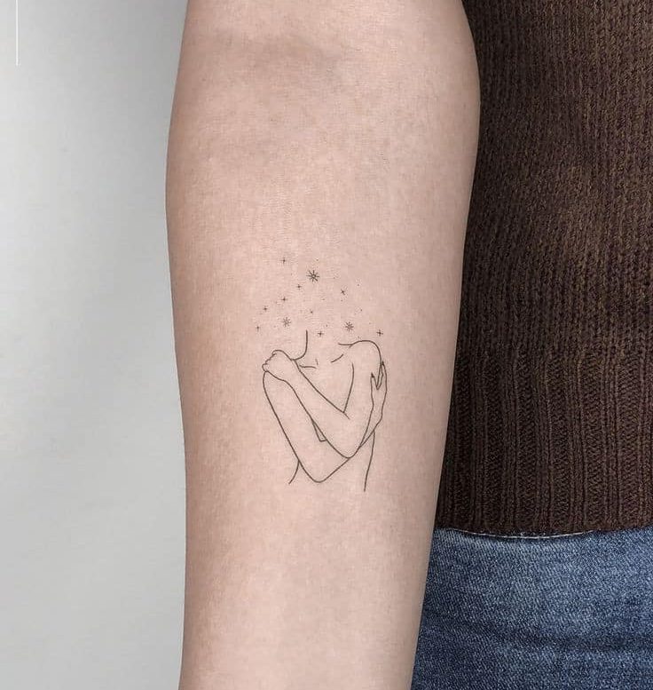 Tatuaje de amor propio para el brazo