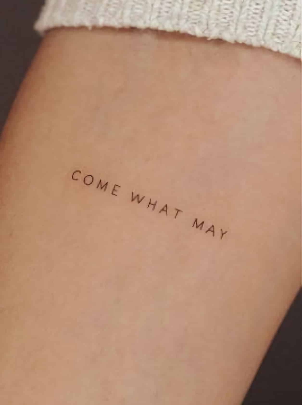 Frases para tatuarse - Come what may