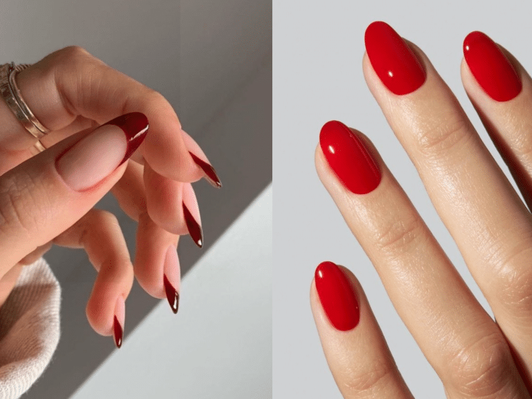 Diseños elegantes de uñas rojas